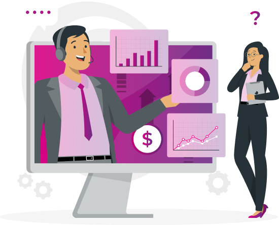 AI customer service illustration