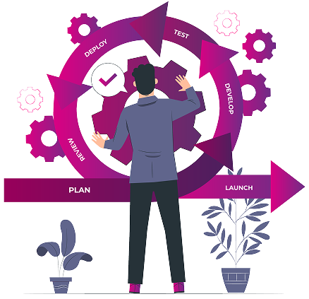 Customer support automation illustration