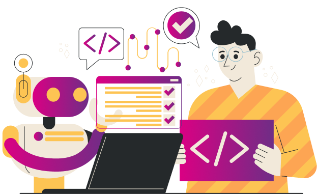 AI customer service illustration