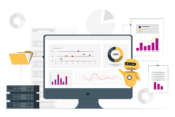 AI customer service illustration