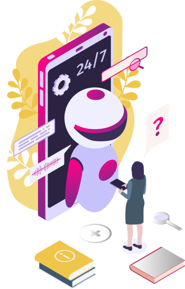 AI customer service illustration