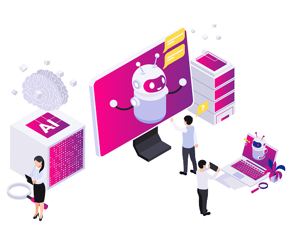 AI customer service illustration