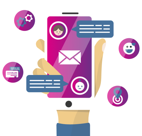 AI customer service illustration