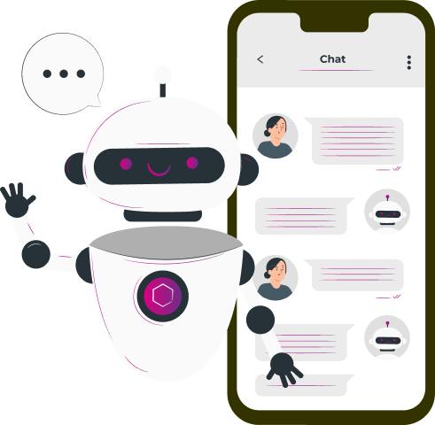 AI customer service illustration