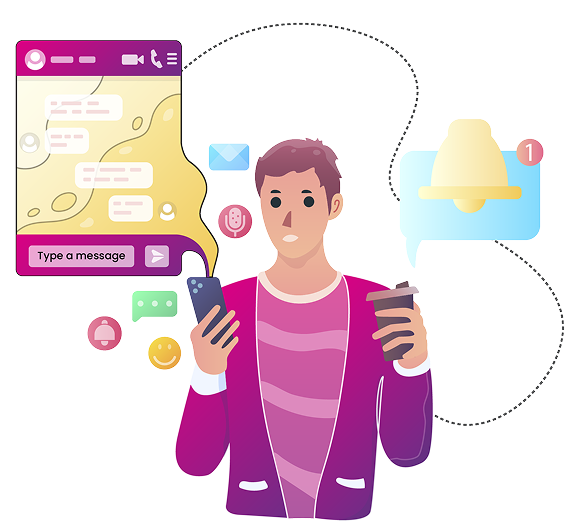 AI customer service illustration
